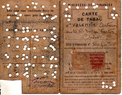 13 ARLES CARTE DE TABAC TIMBRE FISCAL  BOUCHES DU RHONE CONTRIBUTION MINISTERE FINANCES - Documentos