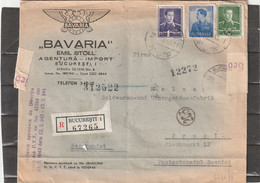 Romania WWII REGISTERED ADVERTISING COVER To Czechoslovakia 1943 - 2. Weltkrieg (Briefe)