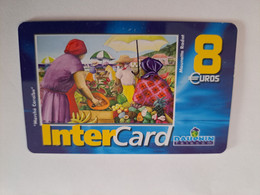 ST MARTIN / INTERCARD  8 EURO  MARCHE CARAIBE         NO 050  Fine Used Card    ** 10901** - Antillen (Französische)