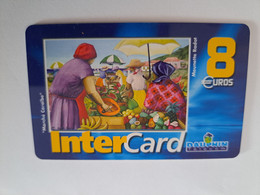 ST MARTIN / INTERCARD  8 EURO  MARCHE CARAIBE         NO 045  Fine Used Card    ** 10902** - Antillen (Französische)