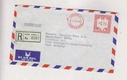 HONG KONG 1963 Registered  Airmail Cover To Germany Meter Stamp - Lettres & Documents