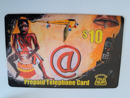 SURINAME US $ 10,-    PREPAID CALLING CARD   /  DRUM/PHONE /@          **10925** - Surinam