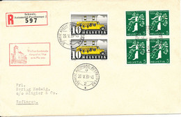 Switzerland Registered Cover Schweiz Automobil Postbureau 20-5-1939 Good Franked - Lettres & Documents
