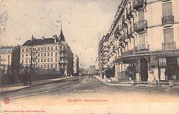 CPA France -  Belfort - Boulevard Carnot - Edition Spéciale Des Galeries Modernes - Colorisée - Oblitéré 1910 - Belfort - Stad