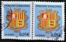 Timbre De Andorre Française 2002 Coat Of Arms   Edifil N° 557 - Usados