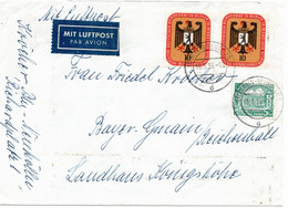 54537 - Berlin - 1956 - 2@10Pfg Bundesrat MiF A LpBf BERLIN -> Bayrisch-Gmain - Lettres & Documents