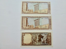 Liban 3 Billets De 1 Livre  Neufs 1980 - Liban