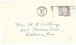 56298 ) Canada  Oshawa Postmark  1967 Slogan Pull Open For Postal Inspection Postal Stationery - Covers & Documents