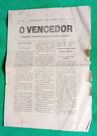 Penafiel - Jornal "O Vencedor" Nº 130 De 16 De Setembro De 1889 - Imprensa. Porto. Portugal. - Testi Generali