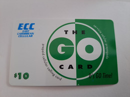 St MAARTEN  Prepaid  $10,- ECC  THE GO CARD /GREEN          Fine Used Card  **10973** - Antilles (Netherlands)