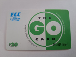 St MAARTEN  Prepaid  $20,- ECC  THE GO CARD /GREEN          Fine Used Card  **10974** - Antillen (Nederlands)