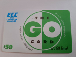 St MAARTEN  Prepaid  $50,- ECC  THE GO CARD /GREEN          Fine Used Card  **10975** - Antilles (Netherlands)