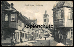 ALTE POSTKARTE GROSS-GERAU KIRCHSTRASSE HOTEL ADLER Ansichtskarte AK Cpa Postcard - Gross-Gerau