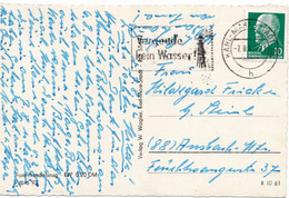 54552 - DDR - 1962 - 10Pfg Ulbricht EF A AnsKte KARL-MURX-STADT - VERGEUDE KEIN WASSER -> Westdeutschland - Protección Del Medio Ambiente Y Del Clima