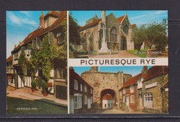 ENGLAND  - Rye Multi View Used Postcard - Rye