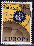 ISLANDA ICELAND ISLANDE ISLAND 1967 EUROPA CEPT UNITED 7k USED USATO OBLITERE' - Gebruikt