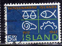 ISLANDA ICELAND ISLANDE ISLAND 1967 ICELAND CHAMBER OF COMMERCE 8k USED USATO OBLITERE' - Gebruikt