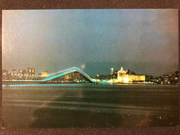 MACAU 1970'S, MACAU AT NIGHT FROM THE TAIPA ISLAND, BOOK STORE PRINTING, SIZE 14,8 X 10CM, #H.T.- 5 - Macau