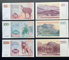 2022 Matej Gabris 50 - 100 - 200 Halierov Slovakia Wolf Eagle Rapace Bird Of Prey UNC SPECIMEN ESSAY - Fiktive & Specimen