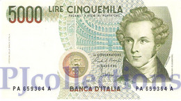 ITALIA - ITALY 5000 LIRE 1985 PICK 111a AU PREFIX "*A" - 5.000 Lire