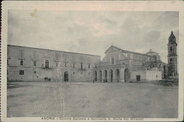 ANDRIA - COLONIA AGRICOLA E SANTUARIO S. MARIA DEI MIRACOLI - EDIZ. GUGLIELMI - SPEDITA 1931 - LEGGERE PIEGHE (11459) - Andria