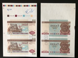 2016 Matej Gabris 10 Korun Slovakia Slovaquie Canceled Signed Oravsky Hrad Test Sheet UNC SPECIMEN ESSAY Tirage Limité - Fictifs & Spécimens