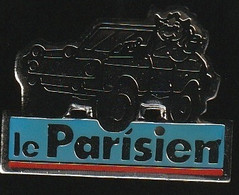 75177-Pin's.Rallye Auto.journal Le Parisien.presse. - Rallye