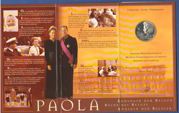 Belgio 250 Francs 1997 Belgique Belgium Reine Paola Ruffo Di Calabria X 60 Jahre Koningin Silver Proof Coin + Box - FDC, BU, BE & Muntencassettes