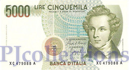 ITALIA - ITALY 5000 LIRE 1985 PICK 111b UNC PREFIX "XC" REPLACEMENT - 5.000 Lire