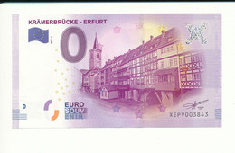 Billet Souvenir - 0 Euro - XEPV - 2017-1 - KRÄMERBRÜCKE - ERFURT - N° 3843 - Kilowaar - Bankbiljetten