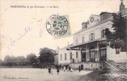 CPA France - Hauts De Seine - Montereau Et Ses Environs - La Gare - Animée - Perrot Edit - Oblitéré 1906 - Otros & Sin Clasificación