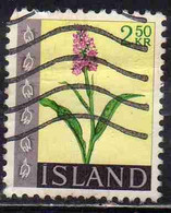 ISLANDA ICELAND ISLANDE ISLAND 1968 FLORA FLOWERS IN NATURAL COLORS 2.50k USED USATO OBLITERE' - Used Stamps