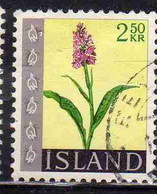 ISLANDA ICELAND ISLANDE ISLAND 1968 FLORA FLOWERS IN NATURAL COLORS 2.50k USED USATO OBLITERE' - Usati