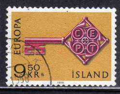 ISLANDA ICELAND ISLANDE ISLAND 1968 EUROPA CEPT UNITED 9.50k USED USATO OBLITERE' - Usati