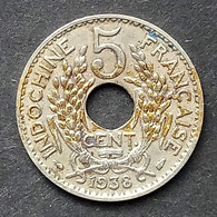 Indochine Française -  5 Cent. 1938 - Indochine