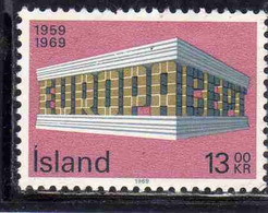 ISLANDA ICELAND ISLANDE ISLAND 1969 EUROPA CEPT UNITED 13k MH - Unused Stamps