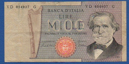 ITALY - P.101g – 1.000 LIRE 20/01/1980  AVF / Circulated, Serie VD 054937 G - 1000 Lire