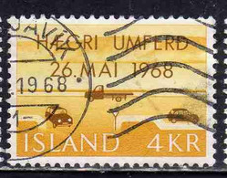 ISLANDA ICELAND ISLANDE ISLAND 1968 INTRODUTION OF RIGHT-HAND DRIVING 7k USED USATO OBLITERE' - Gebraucht