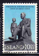 ISLANDA ICELAND ISLANDE ISLAND 1968 FRIDRIK FRIDRIKSSON  FOUNDER OF YMCA 10k USED USATO OBLITERE' - Gebraucht