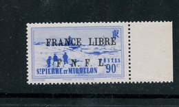 SAINT PIERRE ET MIQUELON FRANCE LIBRE 262 LUXE NEUF SANS CHARNIERE - Unused Stamps