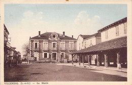 CPA France - Villereal - La Mairie - Photo Edit Campergue - Oblitérée 9 Avril 37 - Colorisée - Animée - Chien - Autres & Non Classés