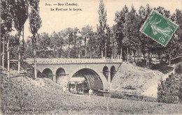 [-5%] CPA France - Sore - Landes - Le Pont Sur La Leyre - Animée - Barque - Rivière - Oblitérée Landes - Sore