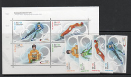 OLYMPICS - GERMANY - 2002 - SALT LAKE OLYMPCIS SET OF 4+ SOUVENIR SHEET  MINT NEVER HINGED SG CAT £31 - Invierno 2002: Salt Lake City