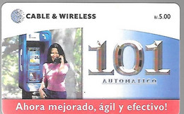 CARTE-PUCE-CABLE & WIRELESS-B/5-2000-101 AUTOMATIC-Utilisé-TBE/RARE - Panama