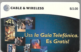 CARTE-PUCE-CABLE & WIRELESS-SC7--B/5-2000--Utilisé-TBE/RARE - Panamá