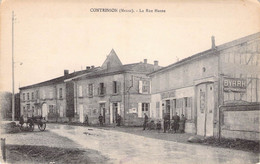 CPA France - Contrisson - Meuse - La Rue Haute - 1937 - Animée - Calèche - Vélo - Byrah Vin Au Quinquina - Sonstige & Ohne Zuordnung