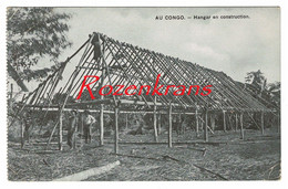 Belgisch Congo Belge Hangar En Construction CPA - Belgisch-Kongo