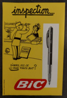 Buvard (13 X 20) BIC (stylo - Douanes) Inspection... - Illustration : Jean Effel - Effel