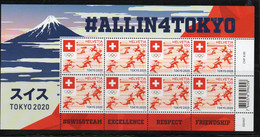 OLYMPICS - SWITZERLAND  - TOKYO OLYMPICS SHEETLET OF 8  MINT NEVER HINGED - Estate 2020 : Tokio