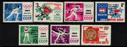 0093- RUSSIA 1964 - SC#: 2865-2871 - SOVIET VICTORIES AT HTE WINTER OLYMPIC GAMES - Winter 1964: Innsbruck